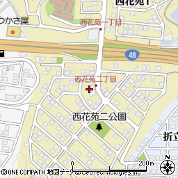 仙台市　西花苑・たんぽぽホーム周辺の地図