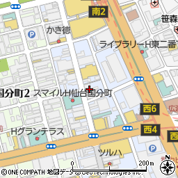 金銀堂仙台一番町店周辺の地図