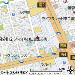 ジャップヘア一番町本店周辺の地図