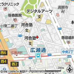 ホテルリブマックス仙台広瀬通周辺の地図