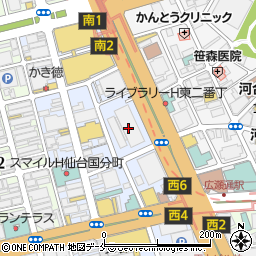 ファミリーマート仙台タワービル店周辺の地図