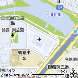 仙台市鶴巻ポンプ場周辺の地図
