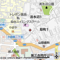 宮城県仙台市宮城野区清水沼1丁目1周辺の地図