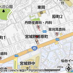 仙台原町郵便局周辺の地図