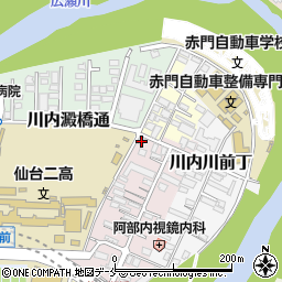 宮城県仙台市青葉区川内大工町81周辺の地図