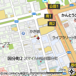 餃子歩兵 仙台一番町店周辺の地図