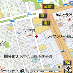 平禄寿司 仙台一番町店周辺の地図