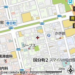 博多もつ鍋 たじまや 国分町本店周辺の地図