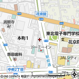 ファミリーマート仙台本町店周辺の地図