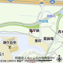 宮城県仙台市青葉区下愛子峯岸前周辺の地図