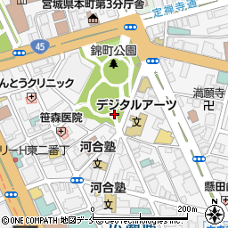 宮城県仙台市青葉区本町周辺の地図