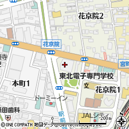 七十七銀行花京院スクエア ＡＴＭ周辺の地図