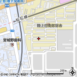 陸上自衛隊仙台駐屯地周辺の地図