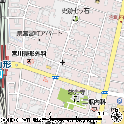 山形宮町二郵便局周辺の地図