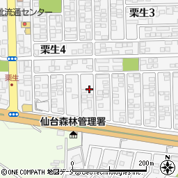 宮城県仙台市青葉区栗生周辺の地図