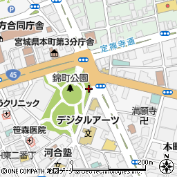 仙台中央警察署本町交番周辺の地図