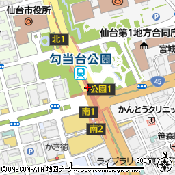 ファミリーマート勾当台公園駅店周辺の地図