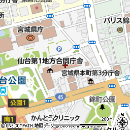 仙台国税局周辺の地図
