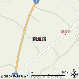 新潟県村上市鵜渡路周辺の地図