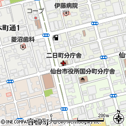 仙台市　青葉障害者生活支援センター・ふらっと青葉周辺の地図