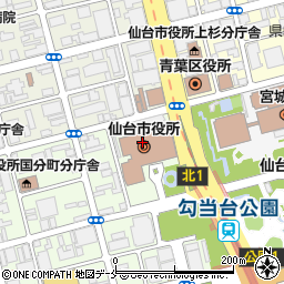 ローソンＳ仙台市役所店周辺の地図