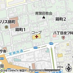 コープ錦町店周辺の地図