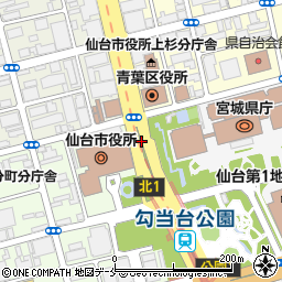 宮城県庁市役所周辺の地図