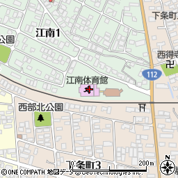 山形市役所　企画調整部・江南体育館周辺の地図