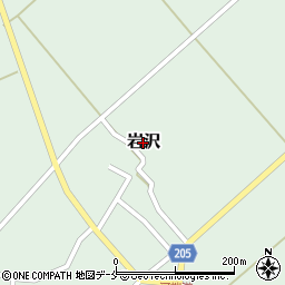 新潟県村上市岩沢周辺の地図