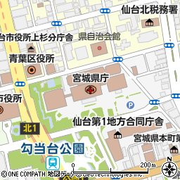 宮城県周辺の地図