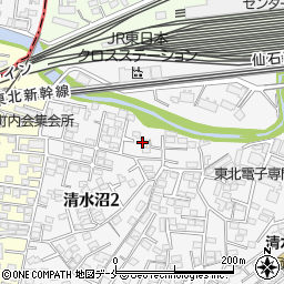 宮城県仙台市宮城野区清水沼2丁目13周辺の地図