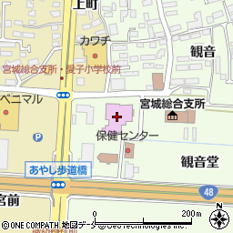 仙台市役所　青葉区宮城総合支所管内広瀬文化センター周辺の地図
