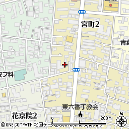 矢作建設工業株式会社　東北支店周辺の地図