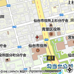 仙台市役所　財政局税制課税制係周辺の地図