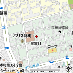 錦町警察職員舎周辺の地図