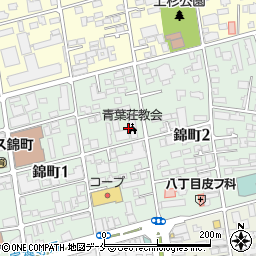 仙台青葉荘教会牧師館周辺の地図