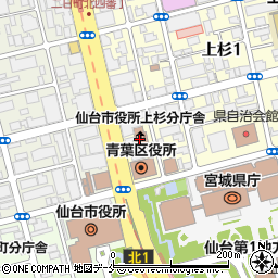 仙台市役所教育局　教育委員会事務局・副教育長周辺の地図