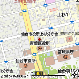 仙台市役所　子供未来局・児童クラブ事業推進課課長周辺の地図