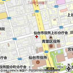 仙台市役所　市民局区政課企画調整係周辺の地図