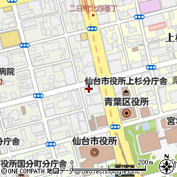 仙台市役所　市民局地域政策課課長周辺の地図