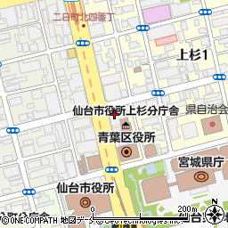 仙台市役所総務局　職員共済組合総務係周辺の地図