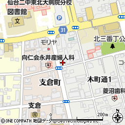 ローソン仙台木町通一丁目店周辺の地図