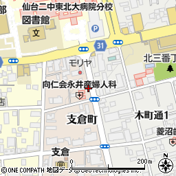 リパーク仙台支倉町第３駐車場周辺の地図