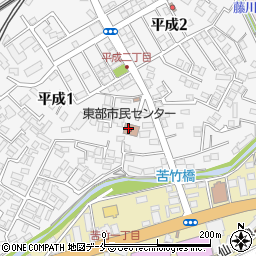 仙台市　東部市民センター周辺の地図