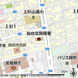 仙台北税務署周辺の地図
