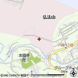 宮城県仙台市青葉区荒巻弘法山周辺の地図