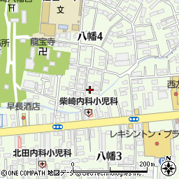 宮城県仙台市青葉区八幡周辺の地図
