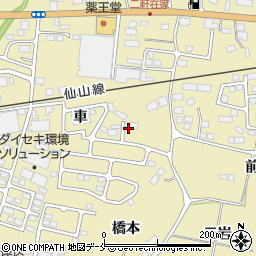 宮城県仙台市青葉区上愛子車周辺の地図