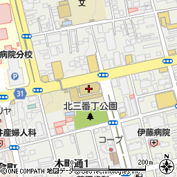 仙台市　木町通市民センター周辺の地図