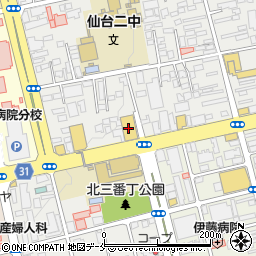 仙台トヨペット仙台中央店周辺の地図